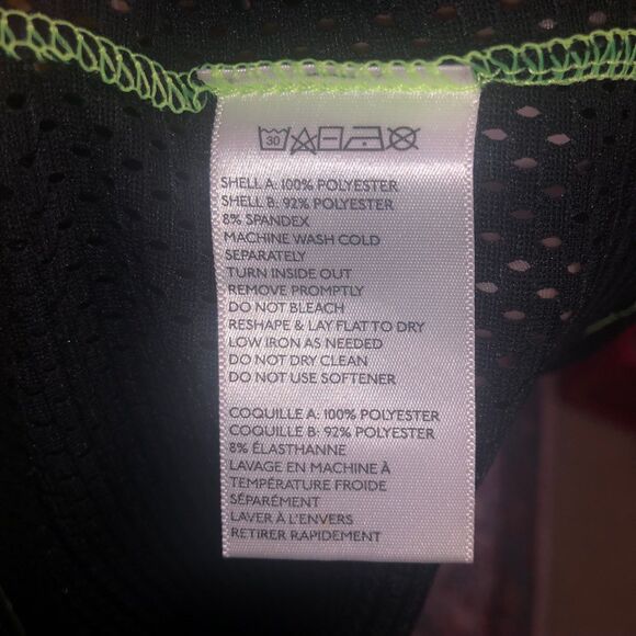 UO Black Mesh Tank w/Lime Green Contrast Stitching size L - Picture 6 of 6